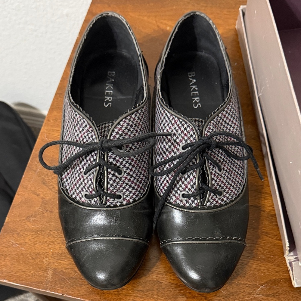 Bakers Black and White Women's Loafers